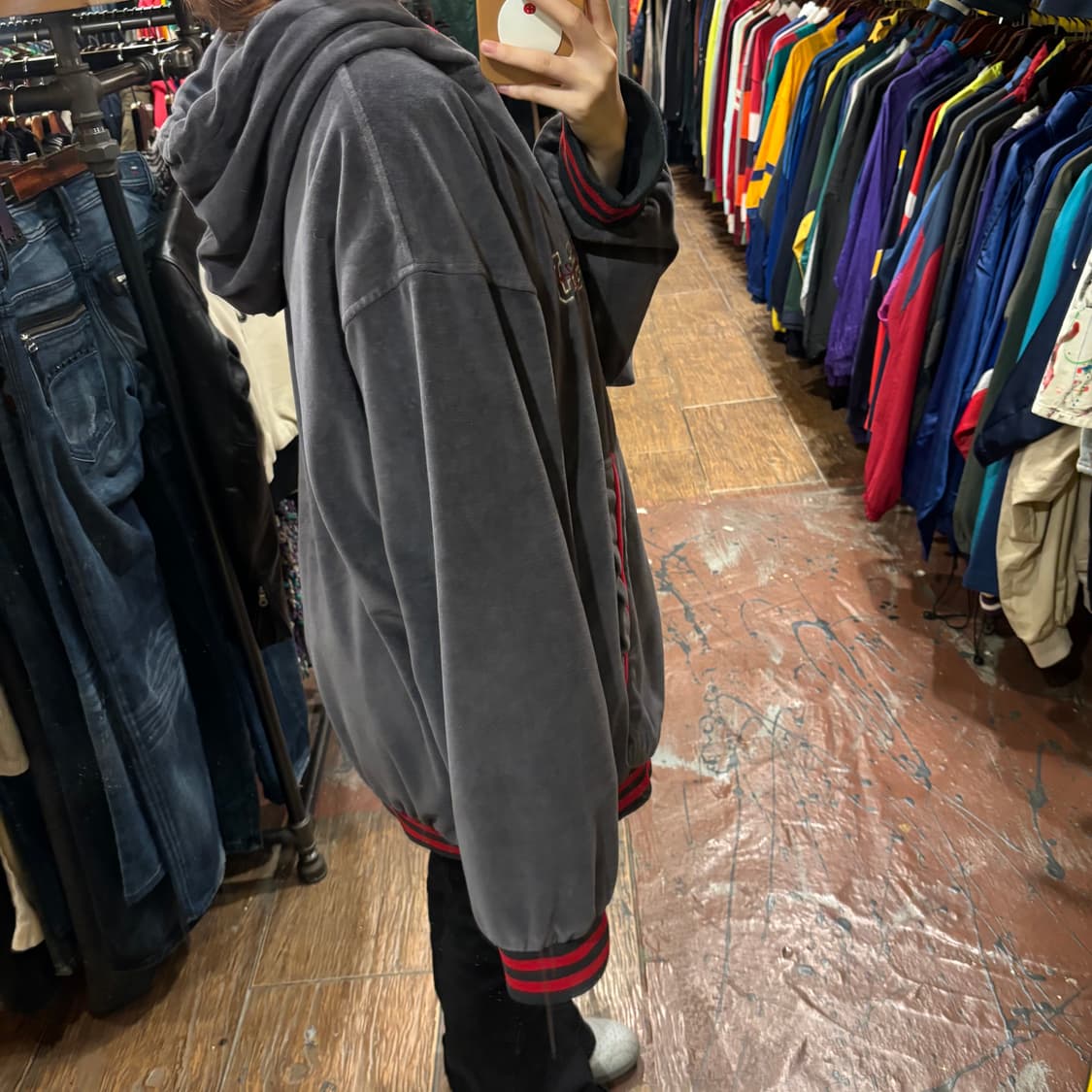 [Hi] 그레이 벨벳 져지 상품이미지3