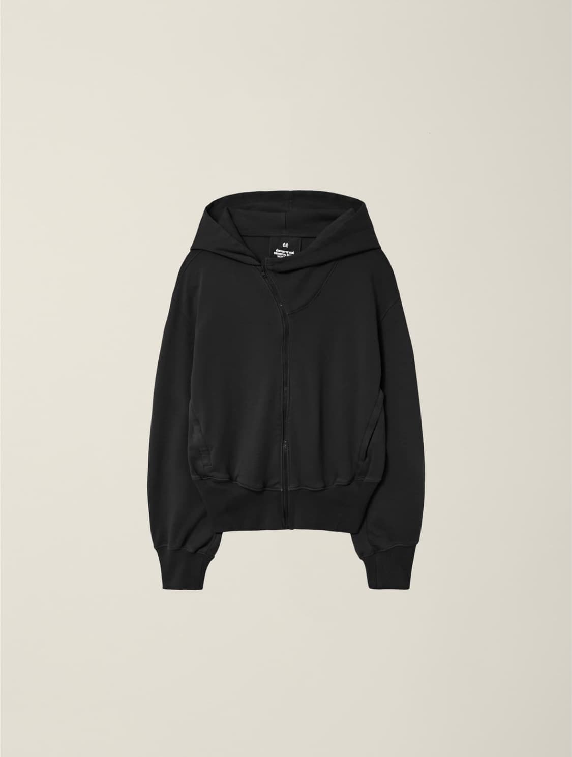 GARMENT DYED CURVED HOODED ZIP JACKET 상품이미지1