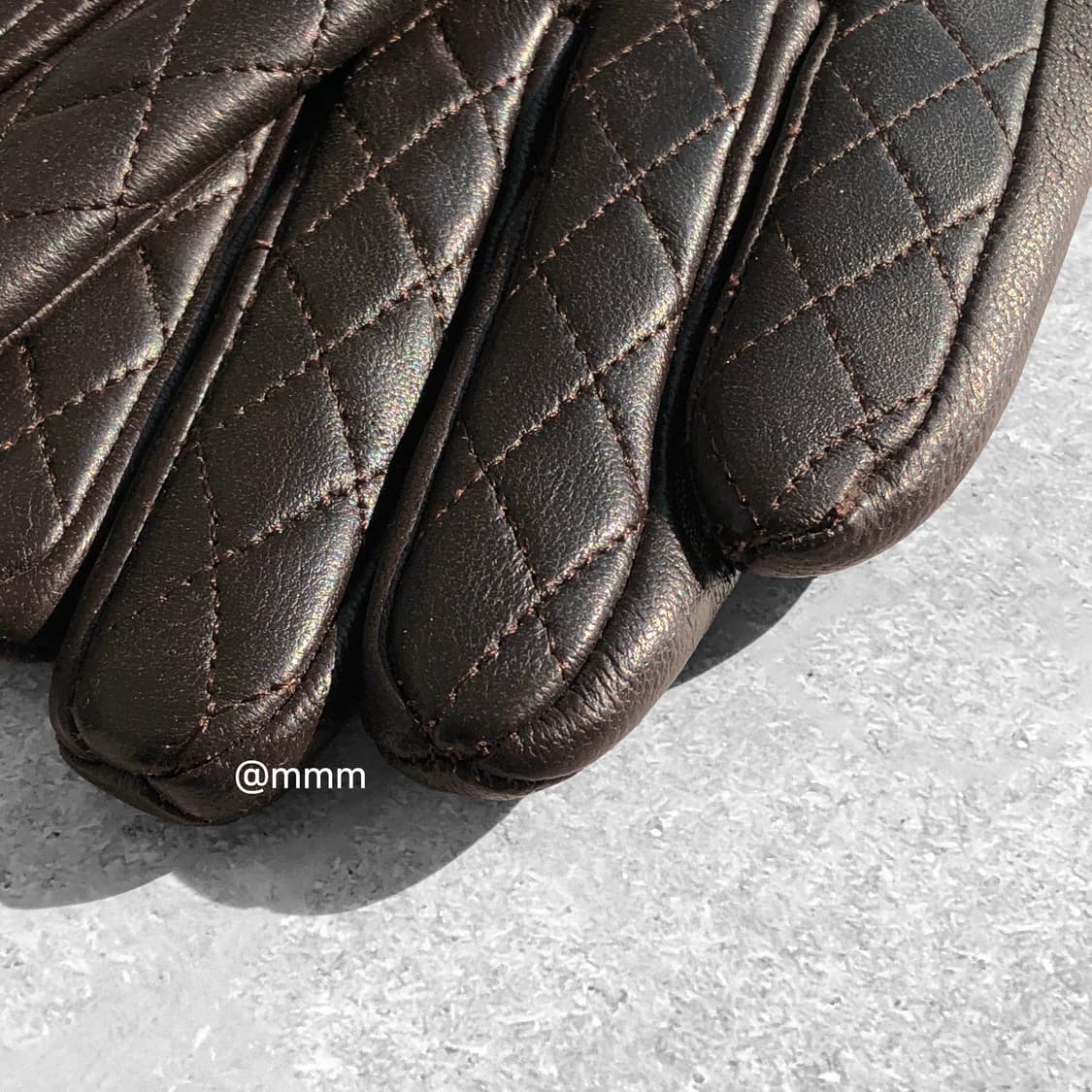 [Unisex] 스마트터치 퀼팅 가죽 장갑 브라운 상품이미지6