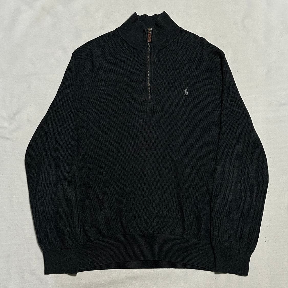L 폴로랄프로렌 그레이 포니 챠콜 반집업 니트 상품이미지2