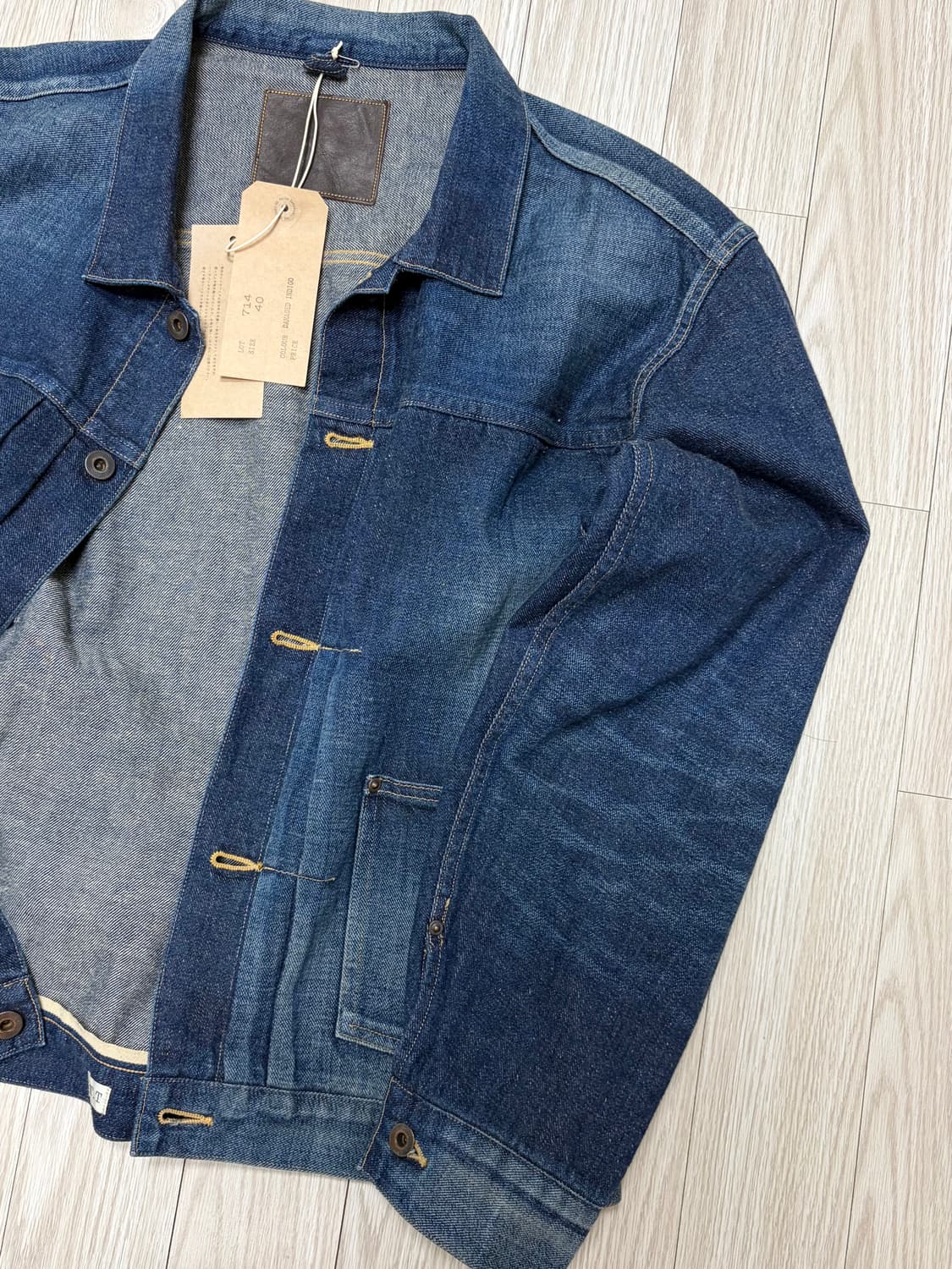 [40] 타이가 타카하시 Lot 714 데님 자켓 데미지드 인디고 상품이미지5
