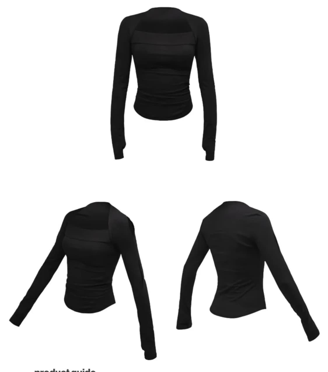 오호스 숄더 랩 롱 슬리브 상품이미지3