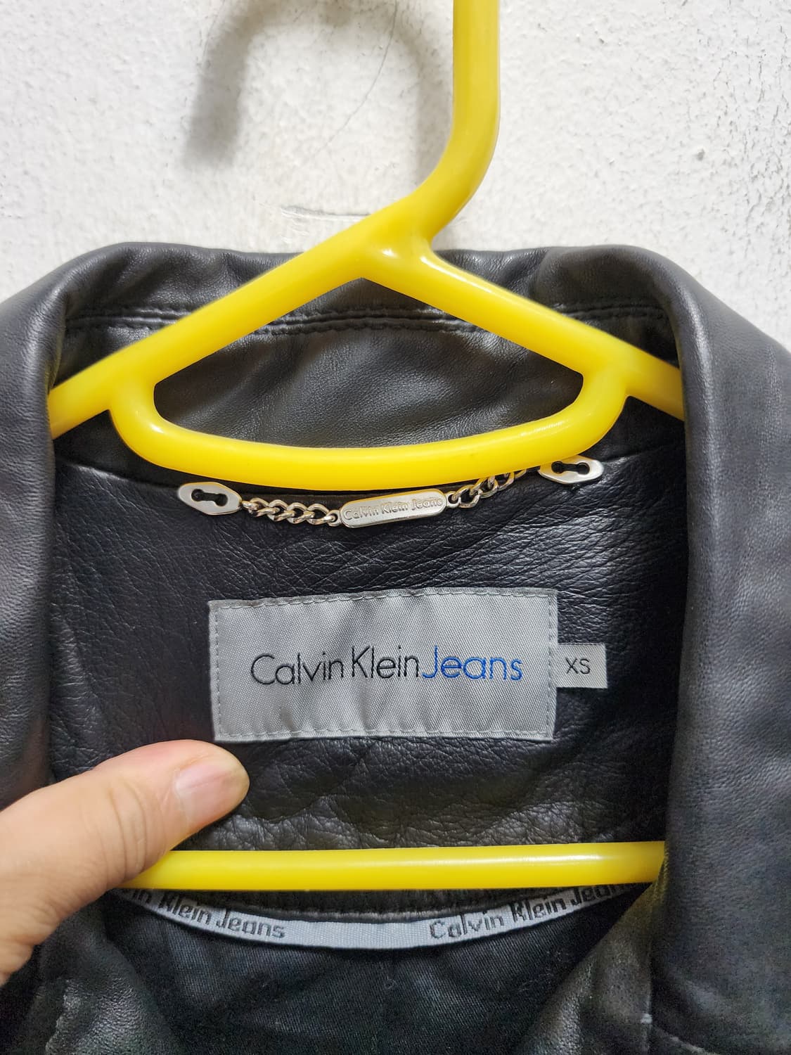 캘빈클라인 CK 스틸로고 리얼레더 라이더자켓 상품이미지7