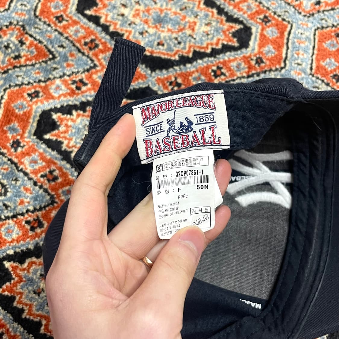 MLB 뉴욕양키스 네이비 면 야구볼캡 FREE 상품이미지3