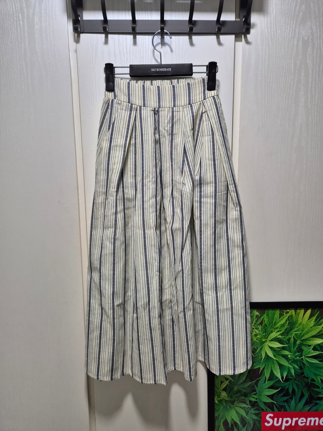 (세일)(새상품)스트라이프 끈나시 스커트 투피스 세트 상품이미지8