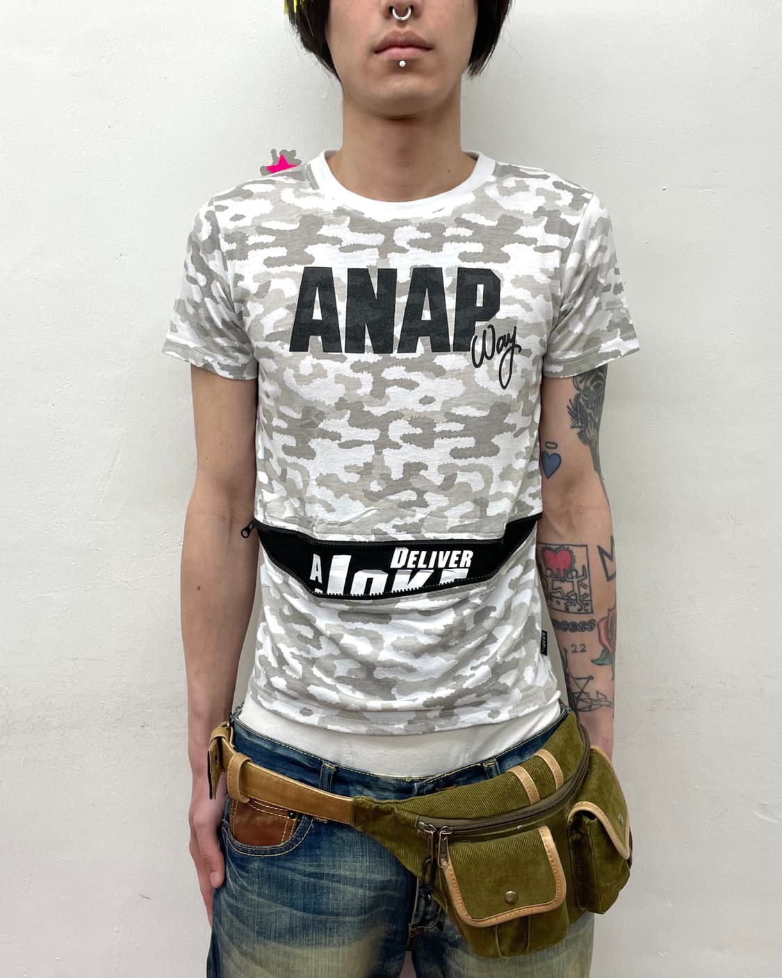 anap camouflage zipper t-shirt  상품이미지1