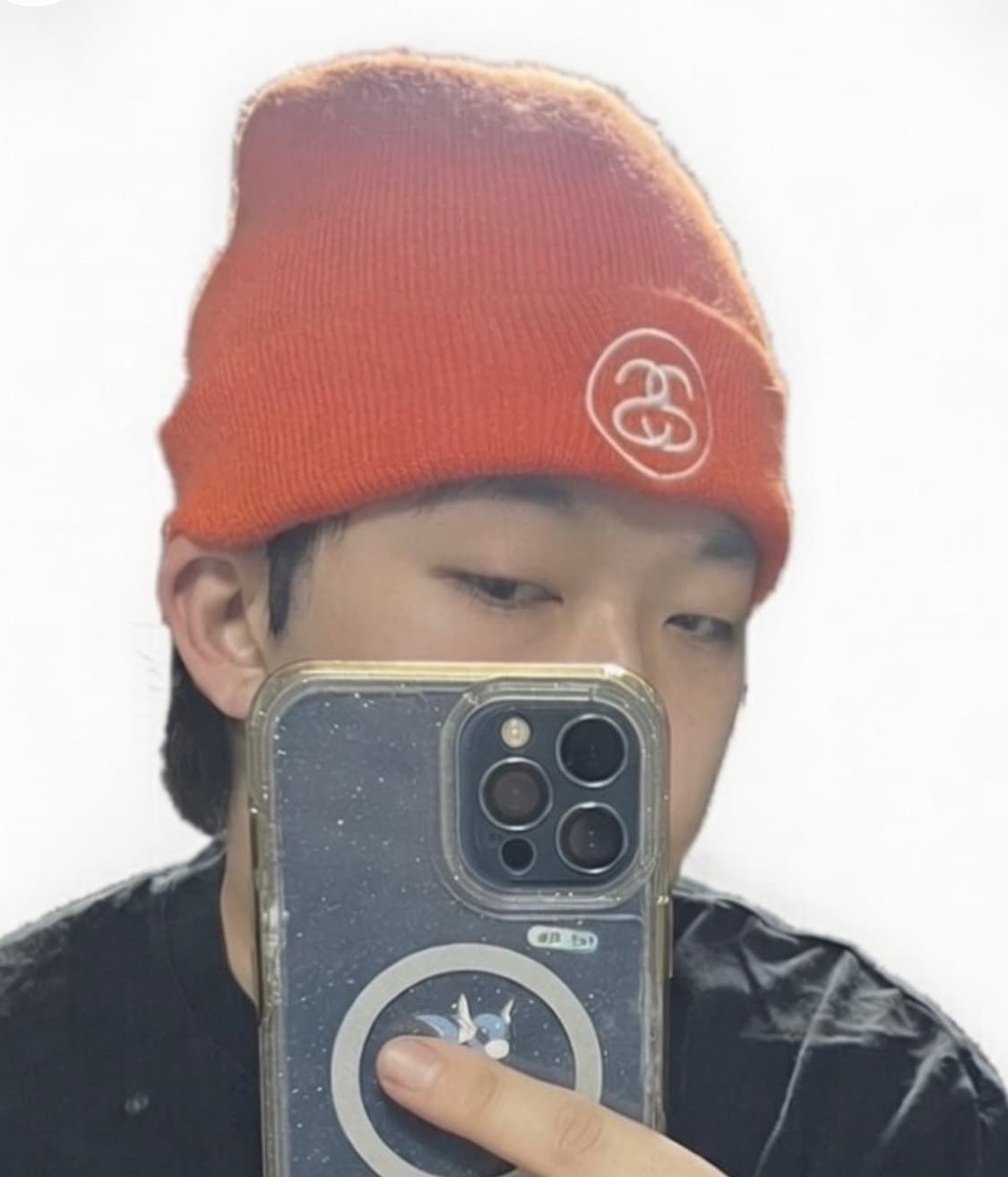 스투시 형광 오렌지 비니 상품이미지1