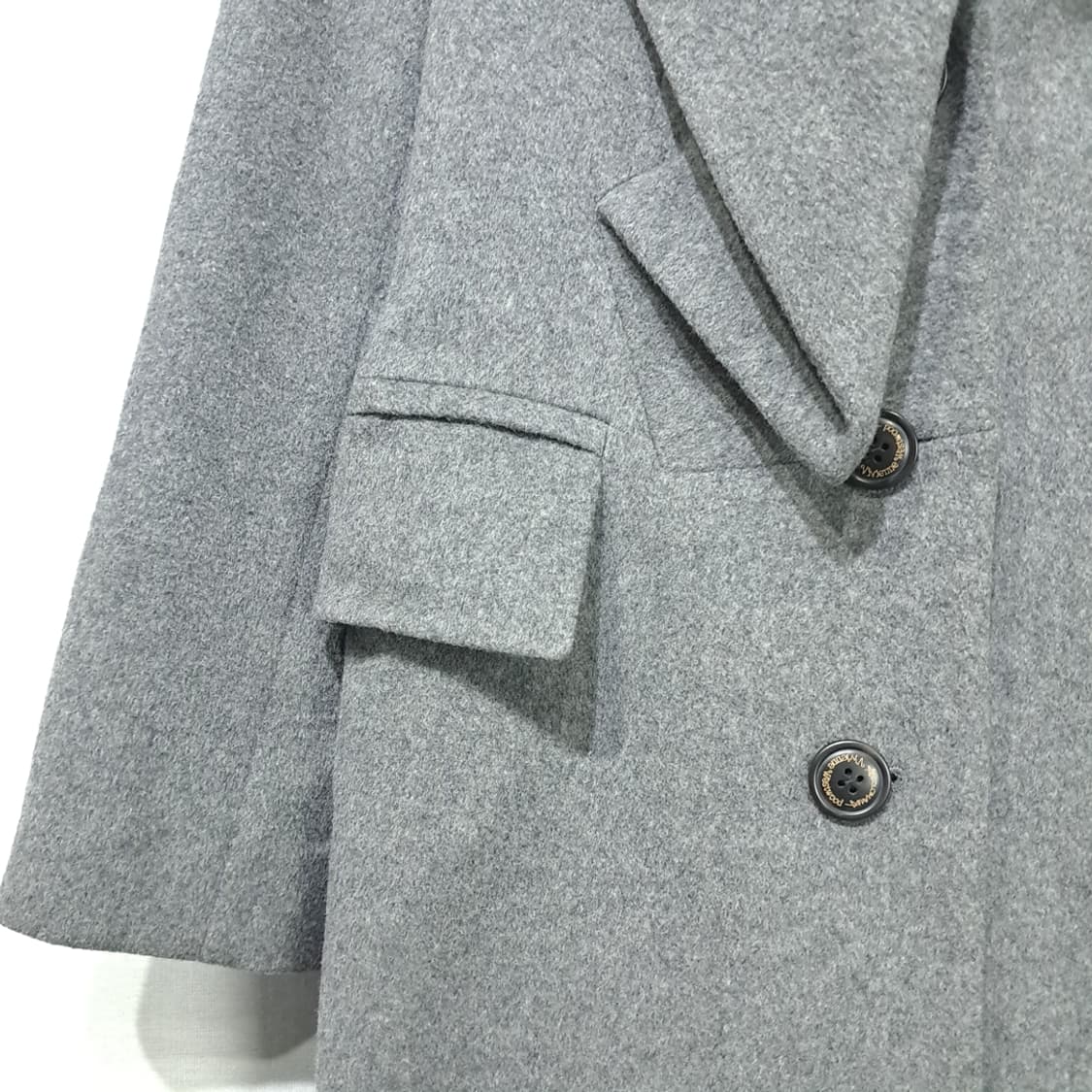 CN898 M 비비안웨스트우드 Anglomania 그레이 울 롱 코트 상품이미지4
