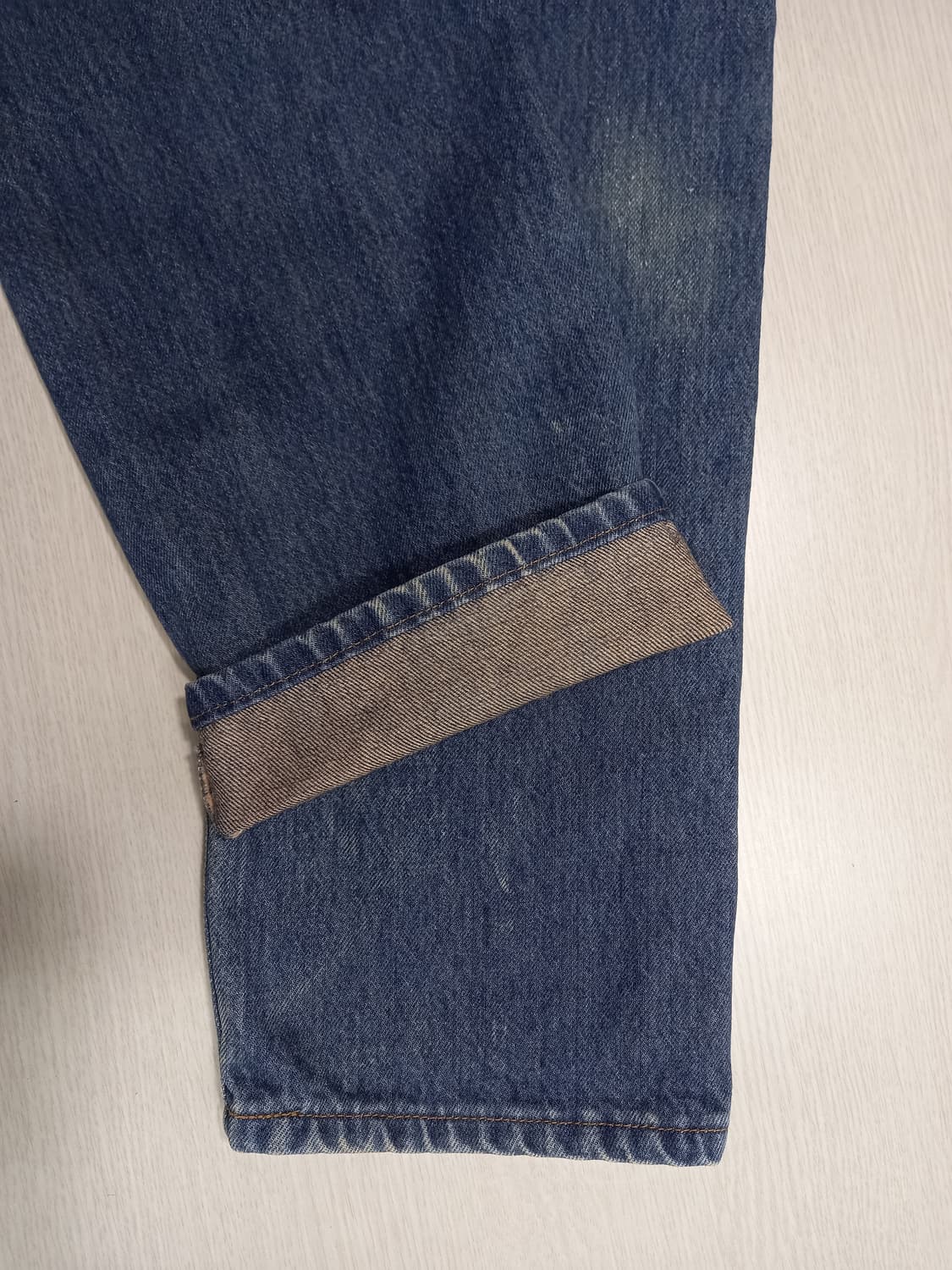 34 95's 리바이스505 오렌지탭 일자진 진청 배색진 34-574 상품이미지7