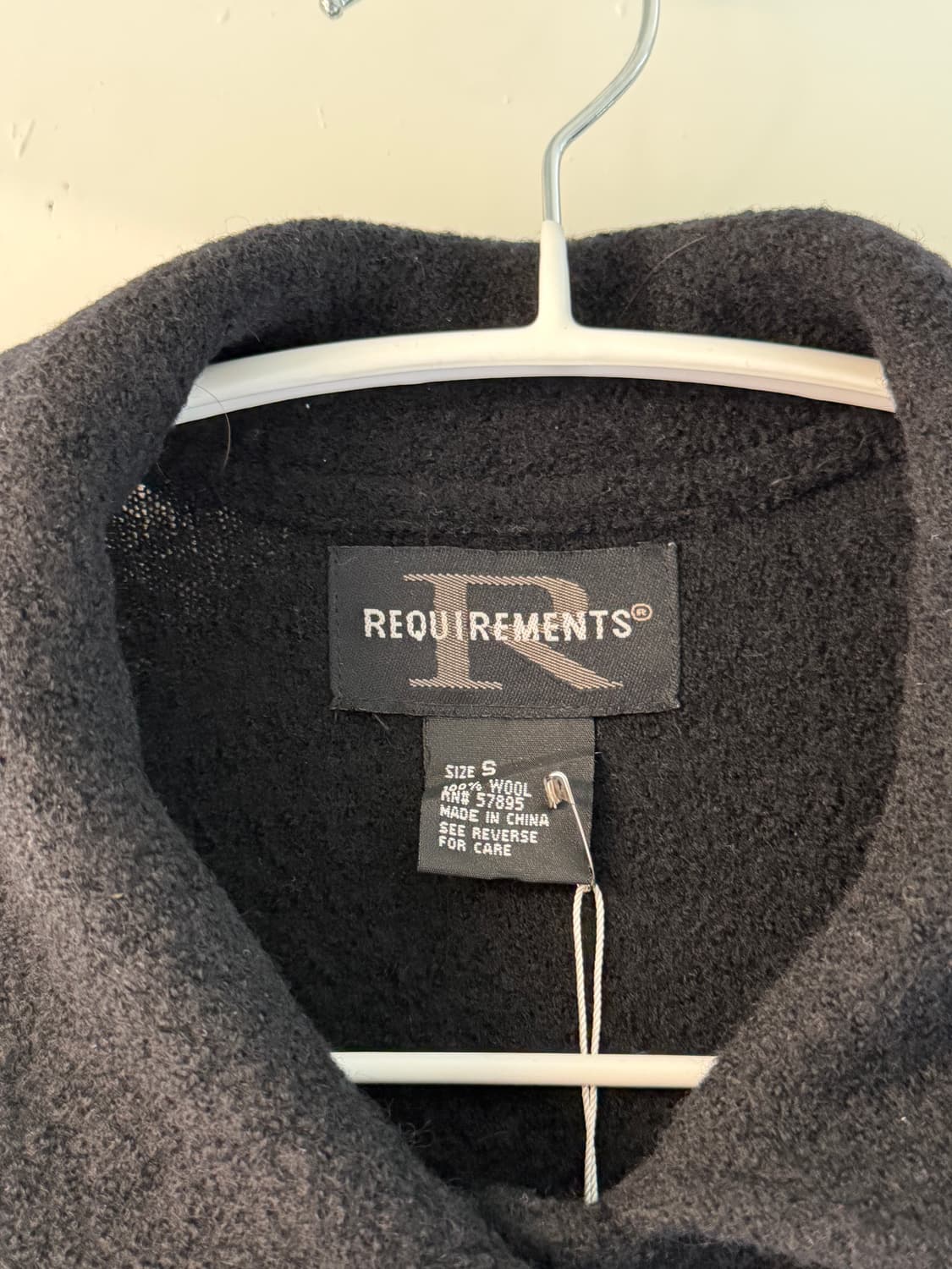 일본빈티지 블랙 울100 니트 자켓 상품이미지5