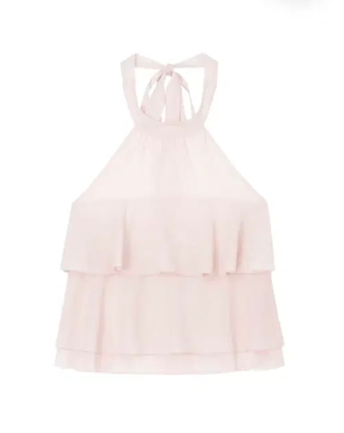 새상품) 클리시어 디어 로지 홀터 블라우스 상품이미지1