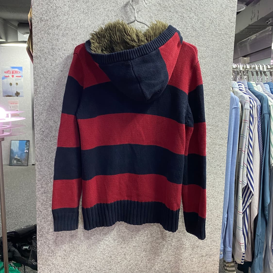 아베크롬비 투톤 단가라 후디드 니트 가디건 B4364 상품이미지4