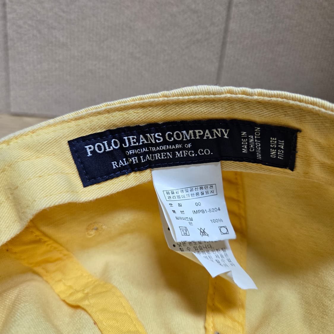 OS 폴로진스 90s 빈티지 프린팅 볼캡 옐로우 상품이미지7