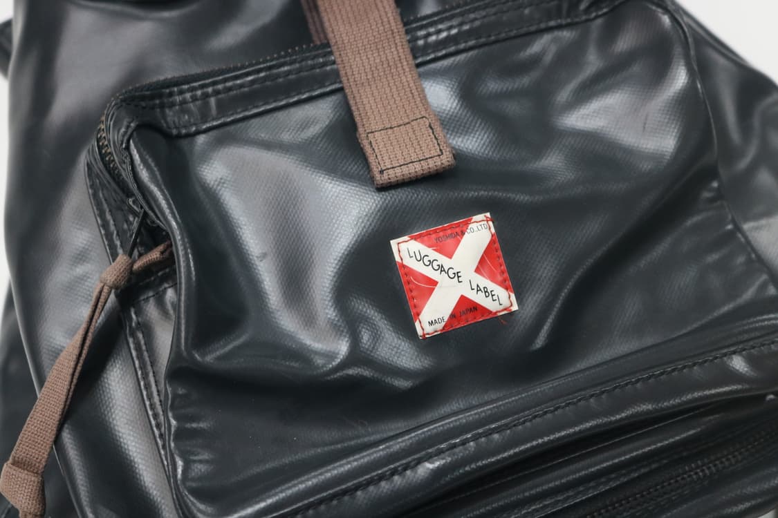 LUGGAGE LABEL 요시다포터 빈티지 뉴 라이너 코팅 백팩 블랙 상품이미지4