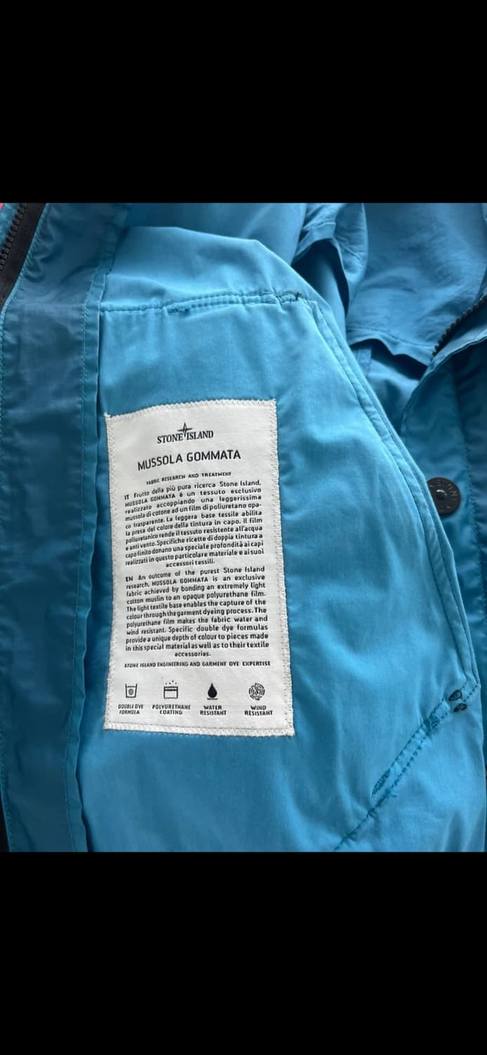 스톤아일랜드 MUSSOIA GOMMATA 워시드 바람막이 L 상품이미지4