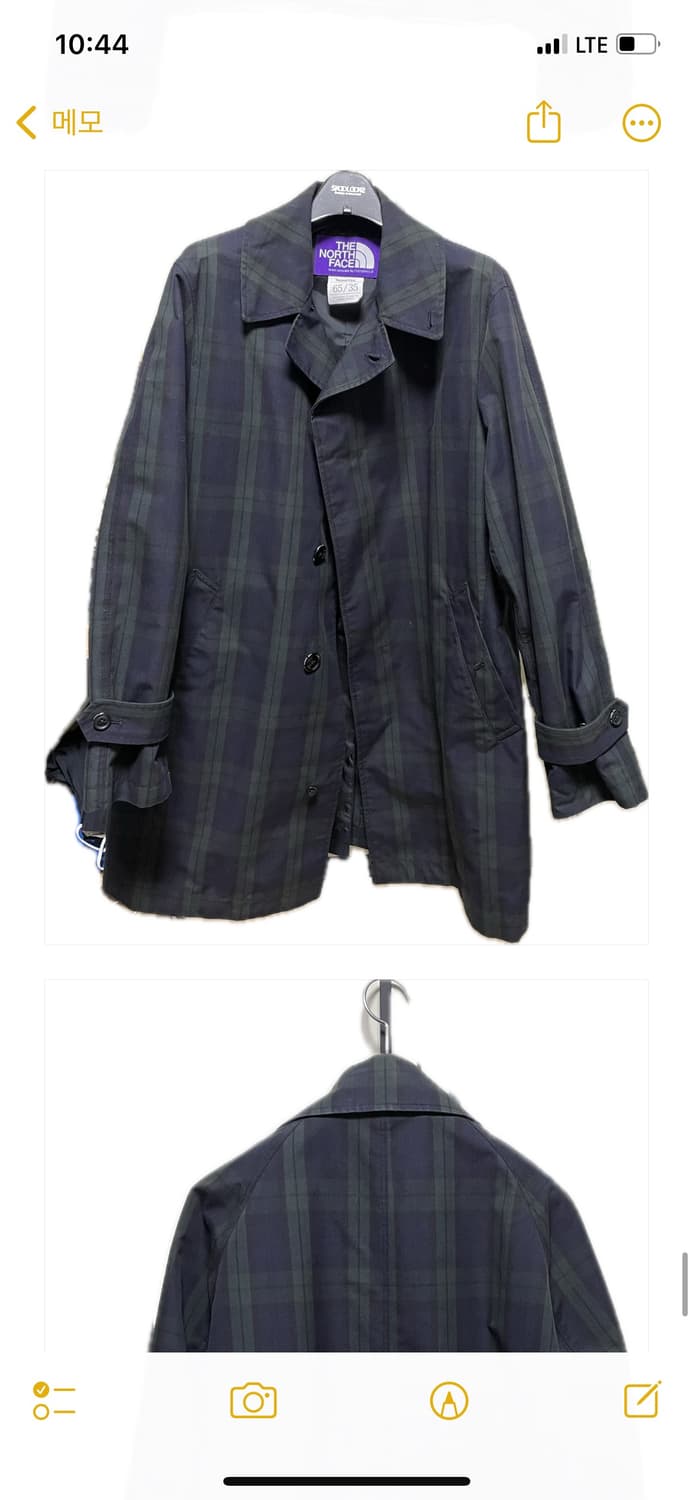 노스페이스 퍼플라벨 체크코트  상품이미지1
