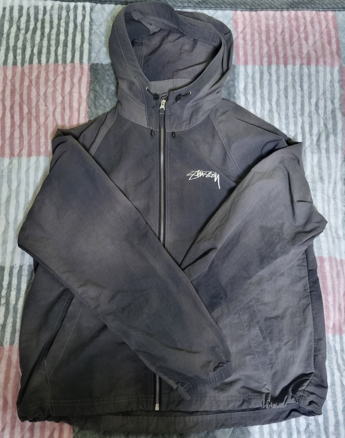 스투시 웨이브 다이 비치 쉘 자켓 블랙 m 상품이미지2