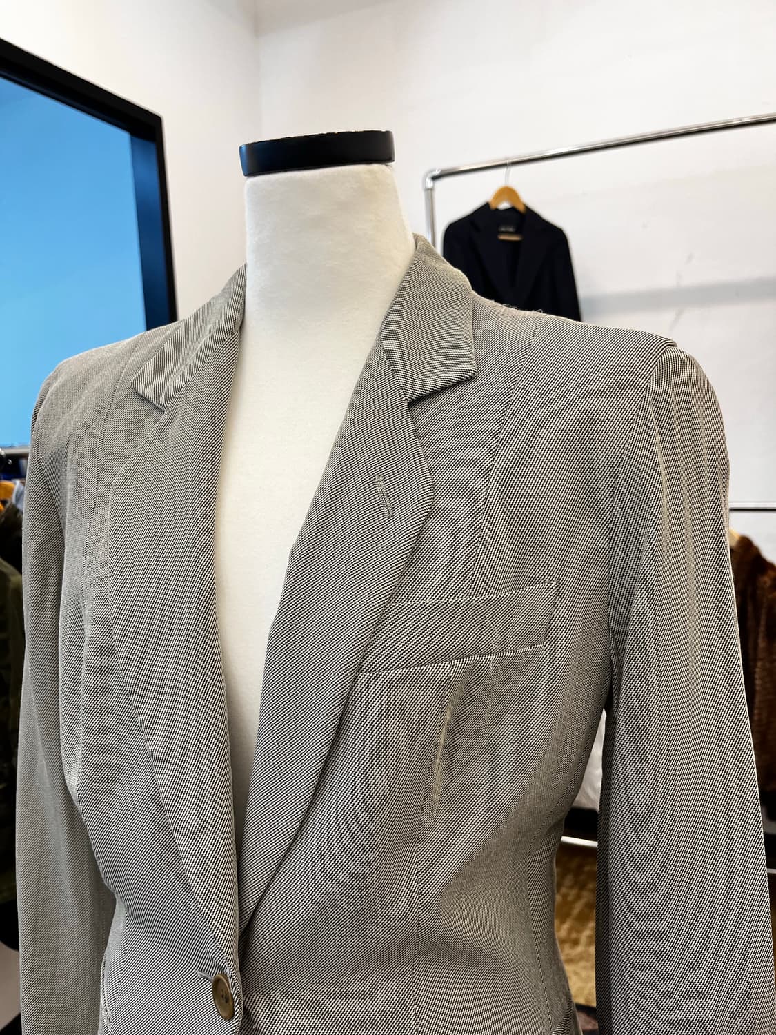 조르지오 아르마니 싱글 테일러드 재킷 그레이 상품이미지3