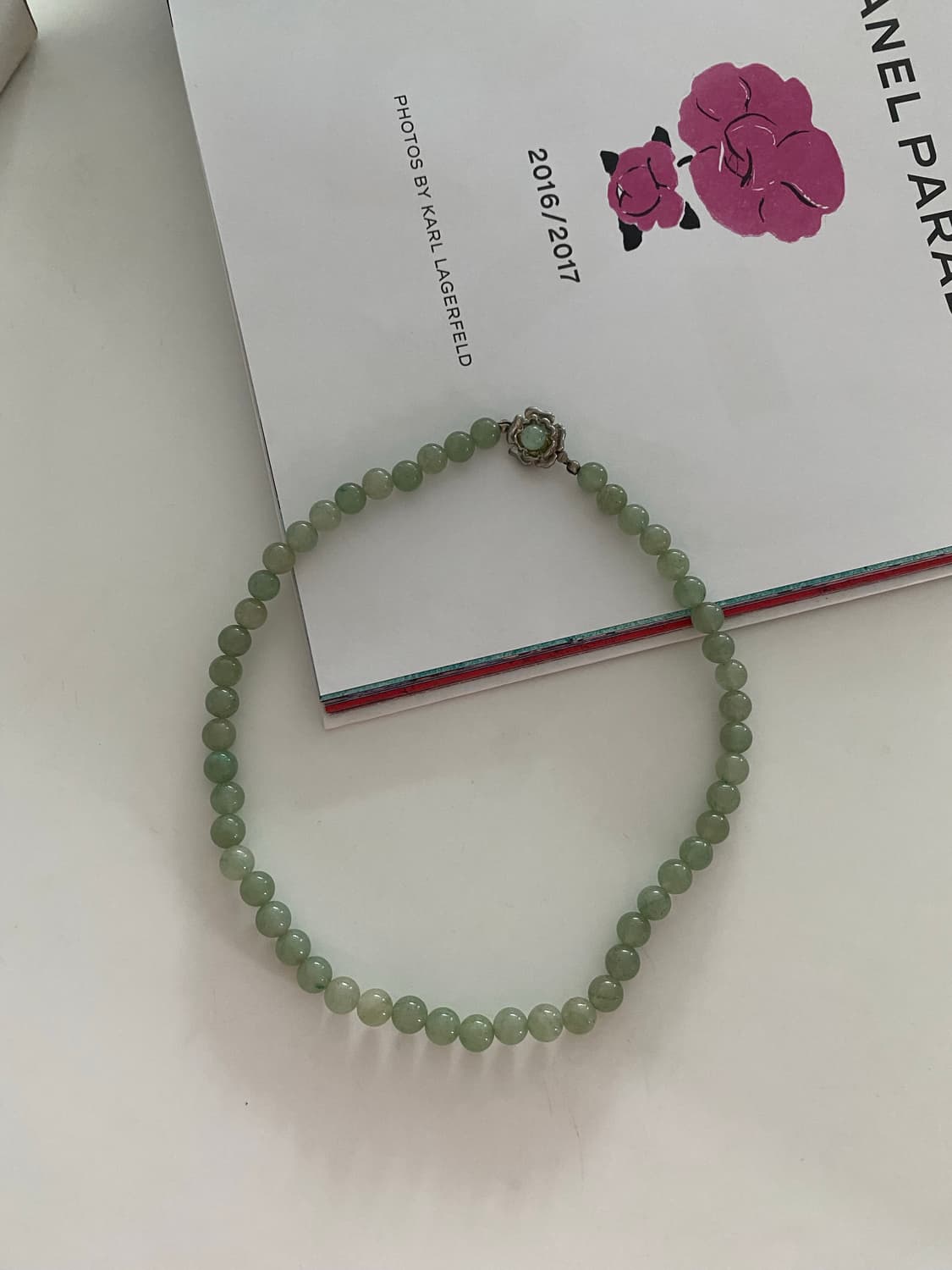 일본수입 연그린 스톤 비즈 목걸이 상품이미지1