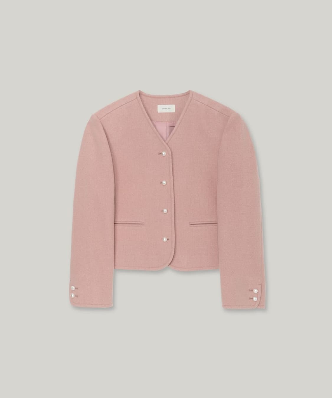 (새상품) 제이투유 펄블레어 트위드 자켓 코랄핑크 상품이미지3