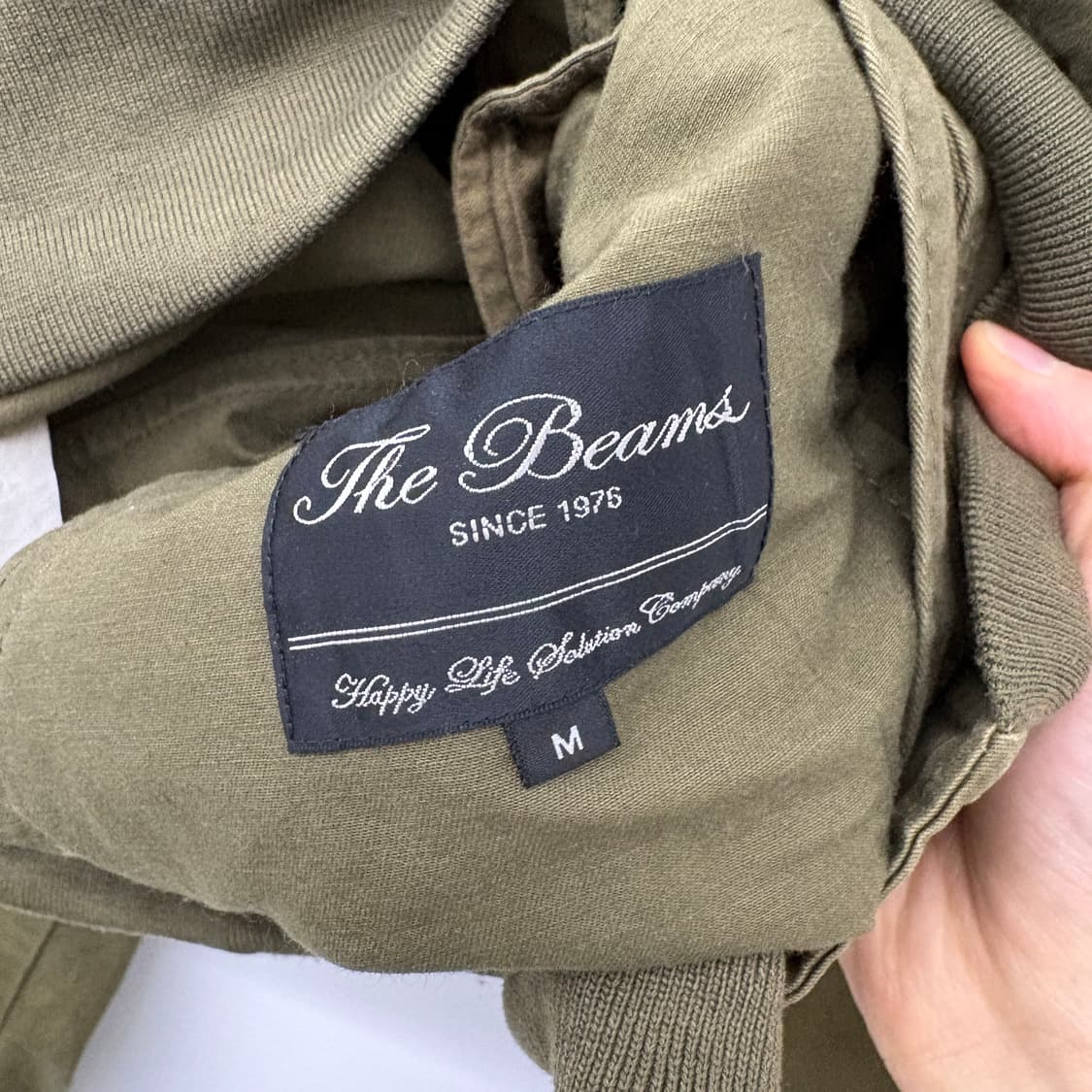 빔즈 카키색 봄버 자켓 여성 M 상품이미지6