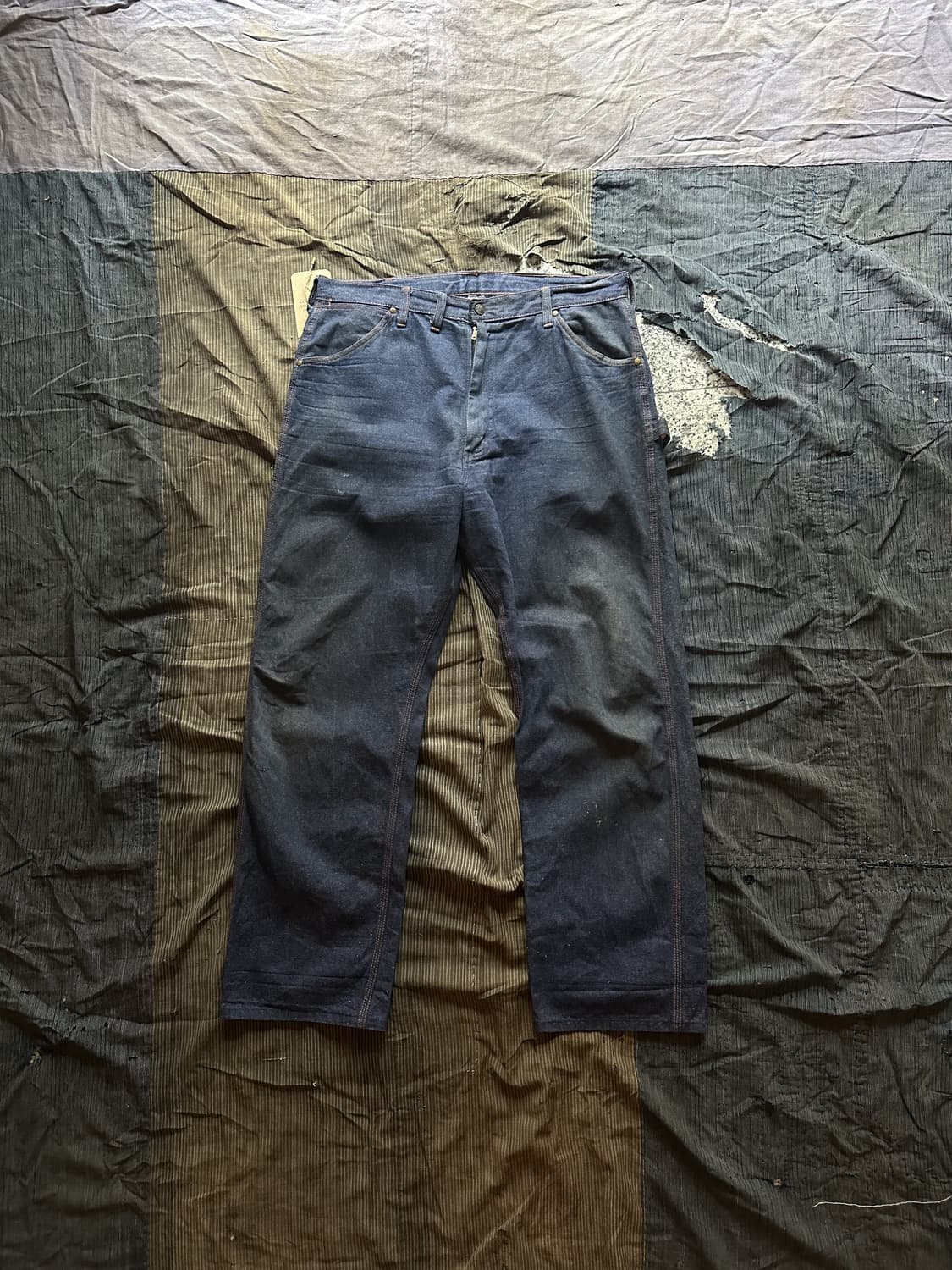 50s Vintage Denim Carpenter Work Pants 상품이미지4