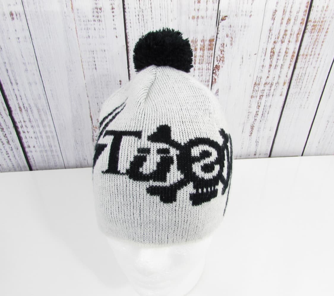 90s 빈티지 스투시 스펠아웃 니트 방울 비니 상품이미지1