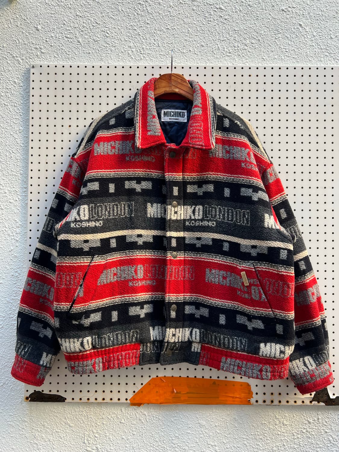 1990s MICHIKO KOSHINO BOMBER 미치코코시노 울봄버 상품이미지1