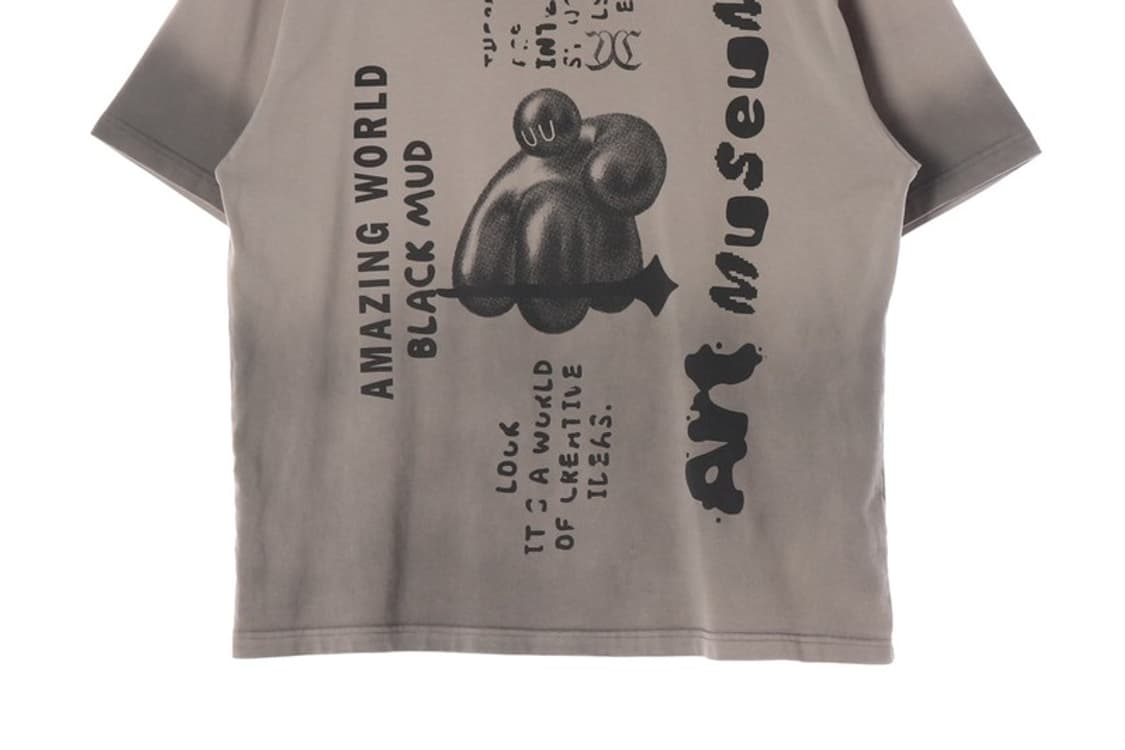 Cabbeen 블랙 머드 그래픽 워싱 티셔츠 2XL 상품이미지4