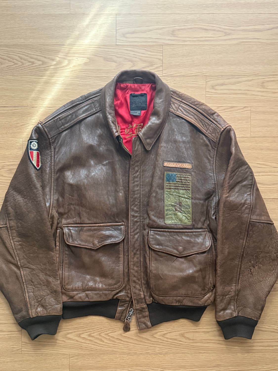 90s 아비렉스 a2 레더 붐버 자켓 상품이미지1