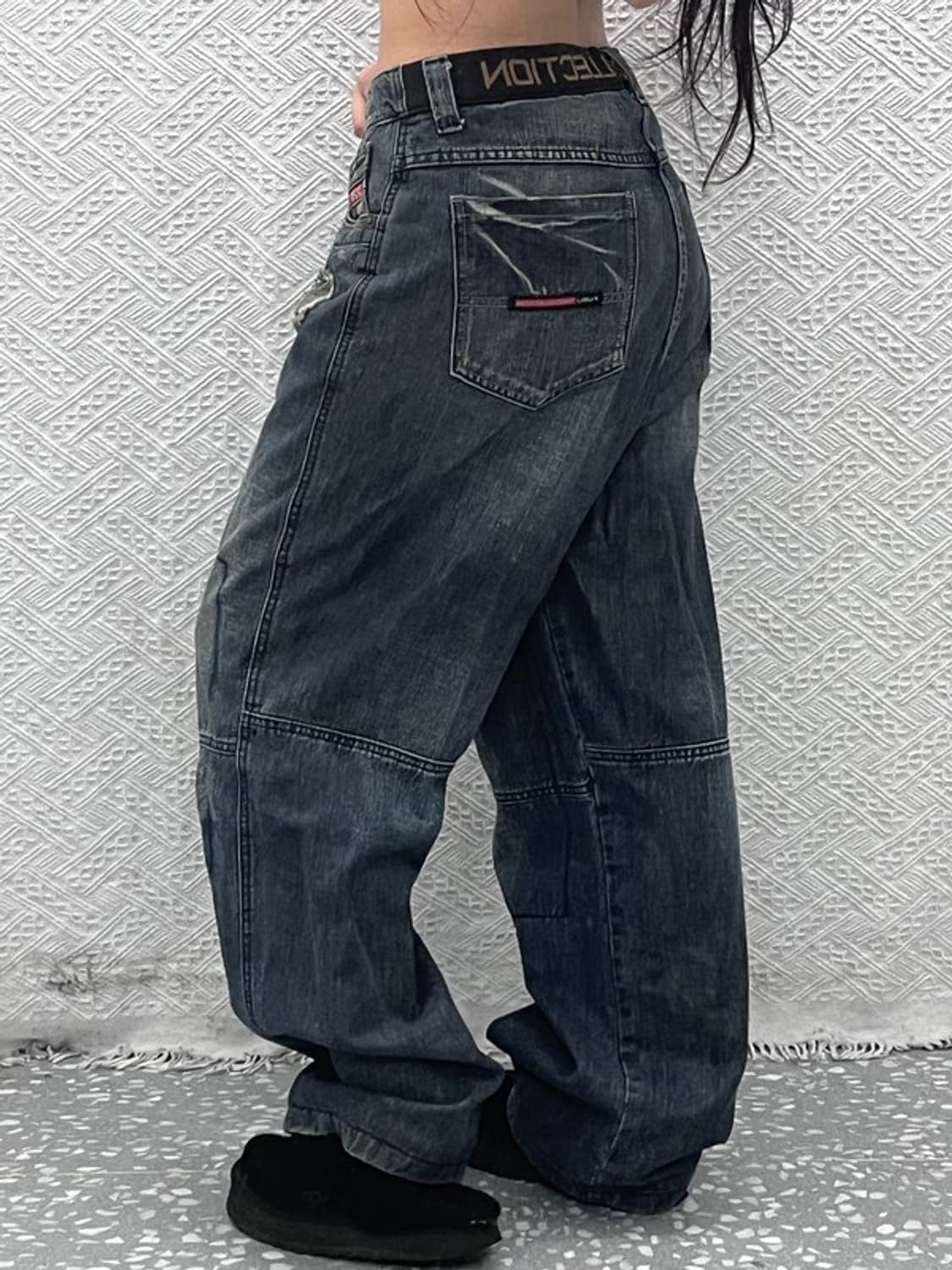 푸부 FUBU 올드스쿨 레트로 스트릿 펑크 데님팬츠 37인치 C10402 상품이미지2