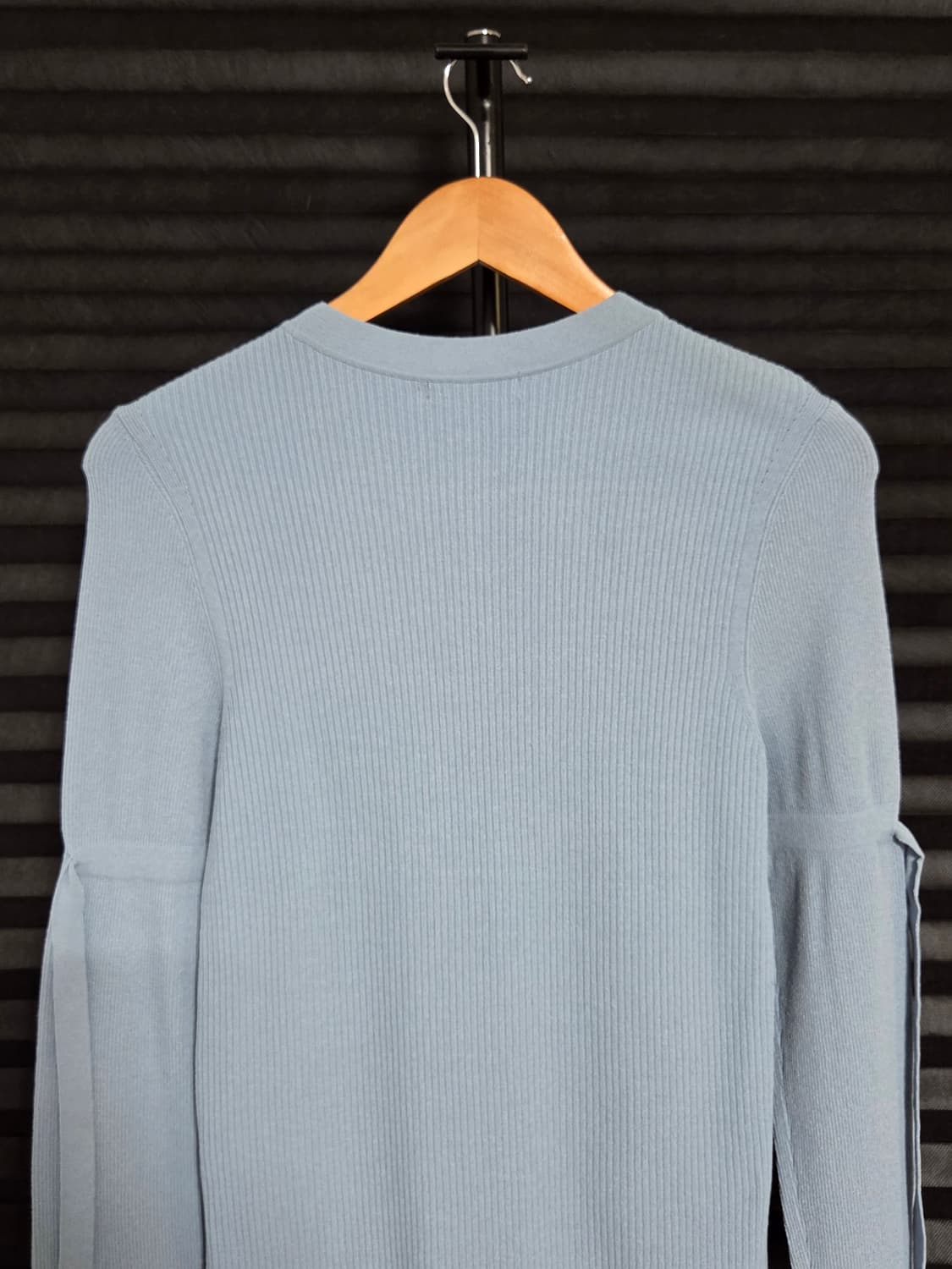 [시스템] 소매 스트랩 골지 라운드넥 니트 | 00205 상품이미지5