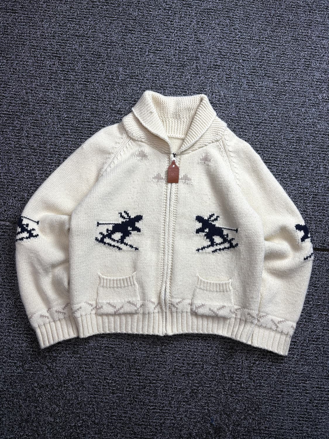 90s 일본 빈티지 코위찬 스웨터 집업 자켓 2171 상품이미지2