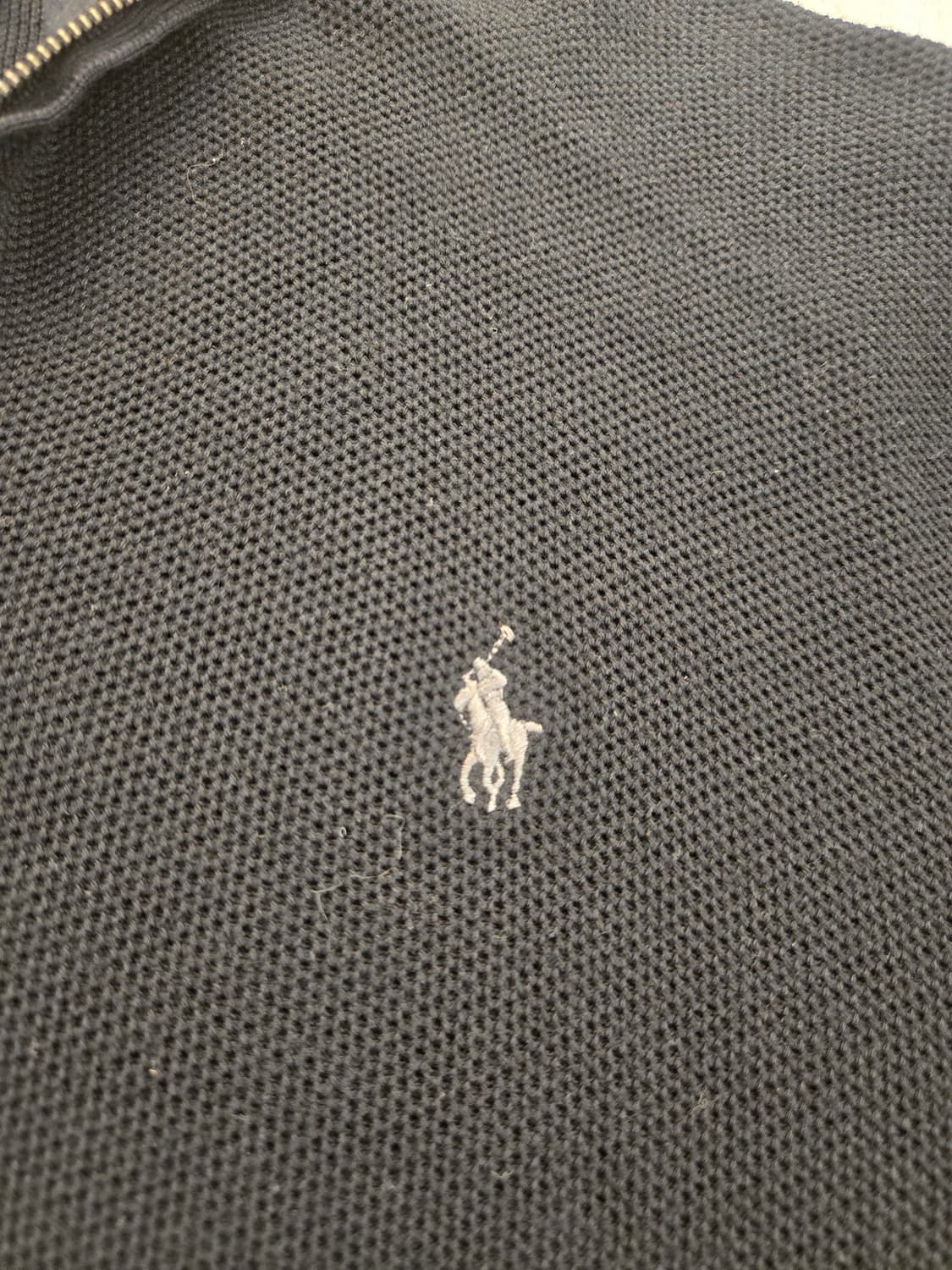 폴로 랄프로렌 하프집업 니트 블랙 LG(105~110) 상품이미지4