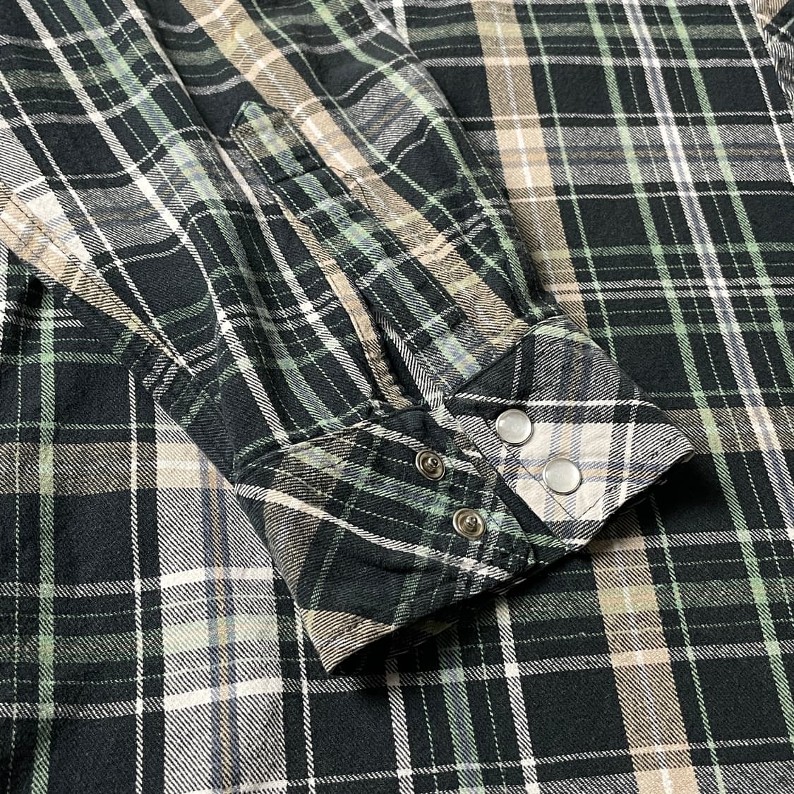 DICKIES 디키즈 빈티지 그린 체크 코튼 셔츠 A00807 상품이미지5