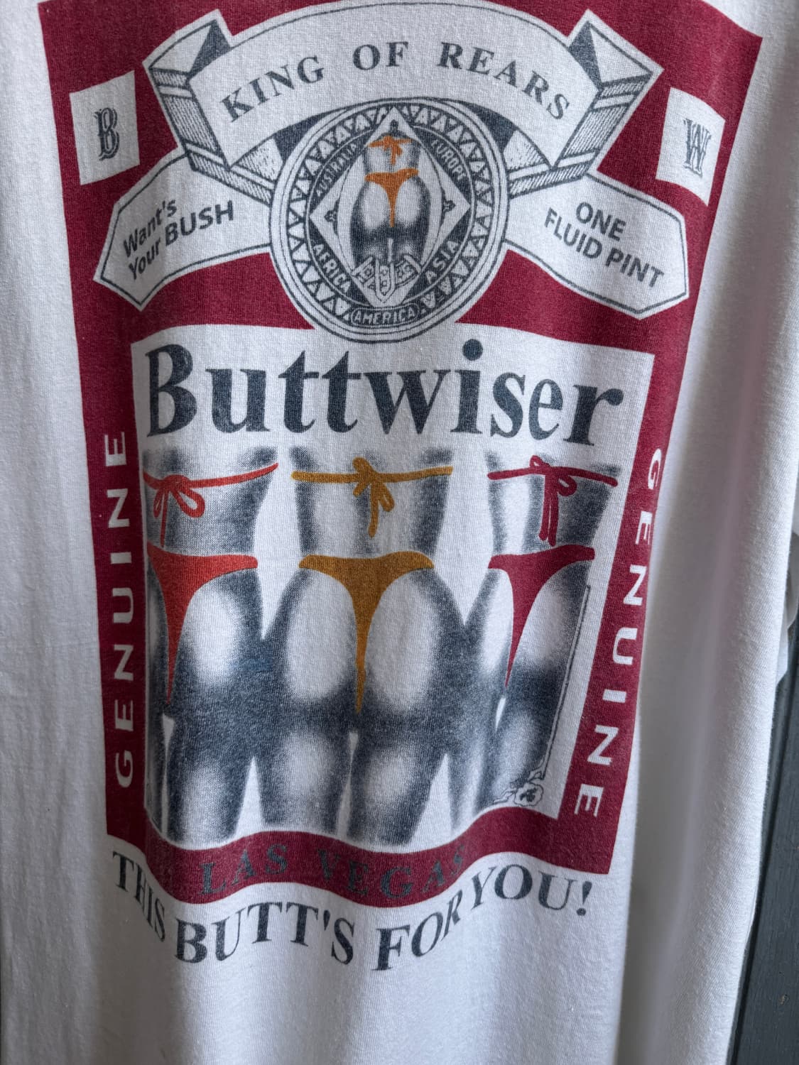 [XL]USA 빈티지 Buttwiser 버드와이저 패러디 티셔츠 상품이미지4