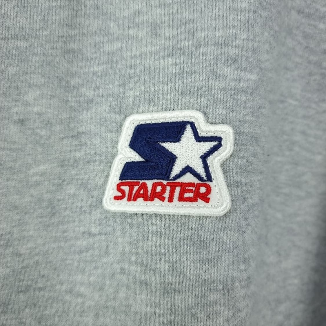 [스타터] 로고 패치 오버핏 후드티 그레이 M19824 상품이미지8