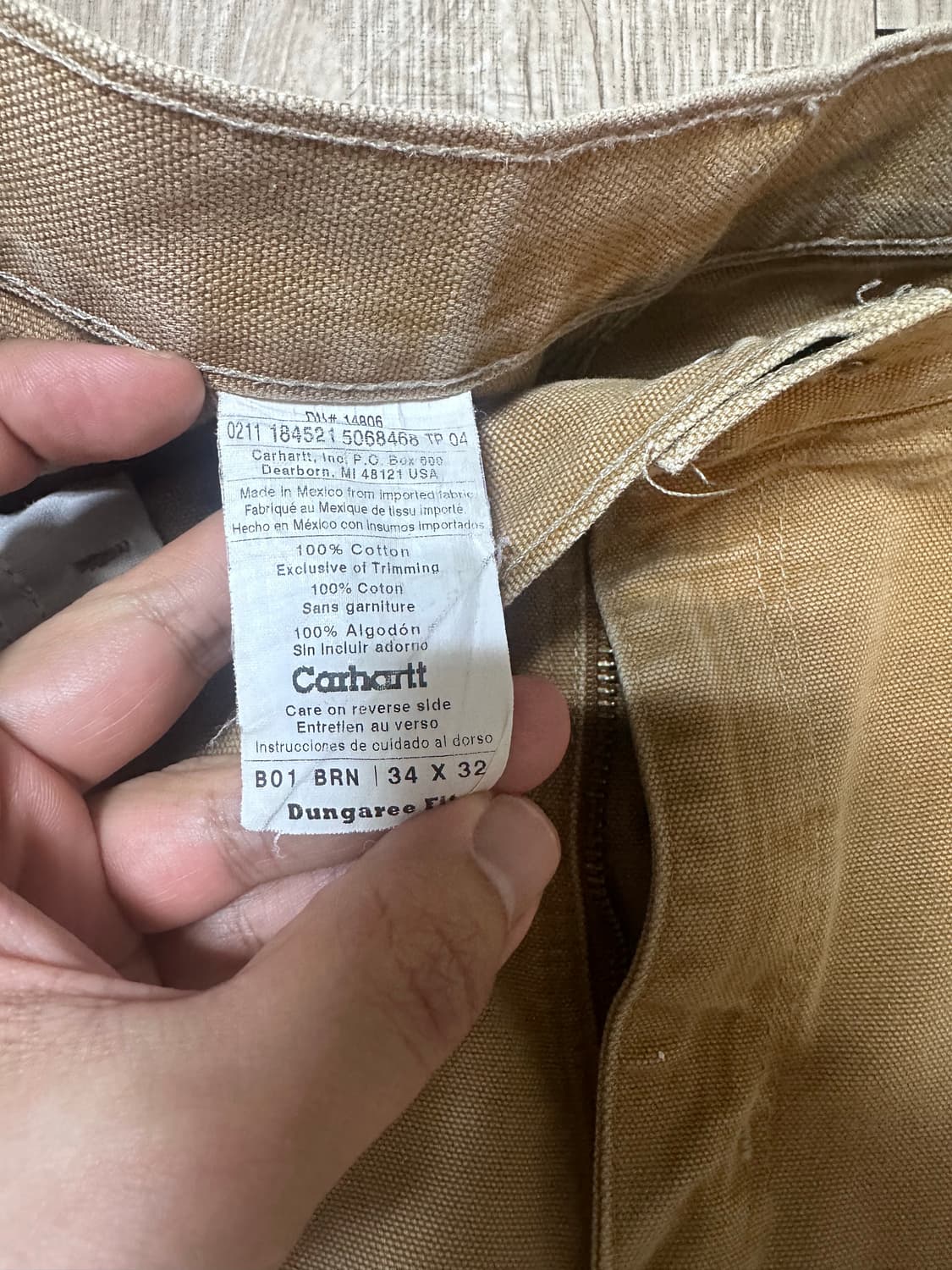 빈티지 칼하트 더블니 카펜터 팬츠 샌드 34 상품이미지3