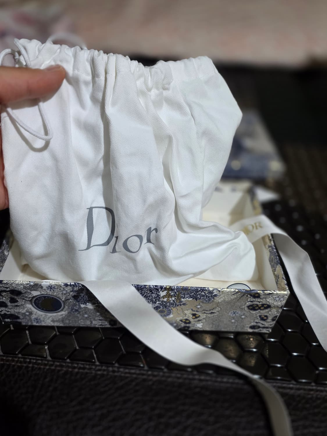 디올 CD 로고 블랙 벨트 상품이미지5