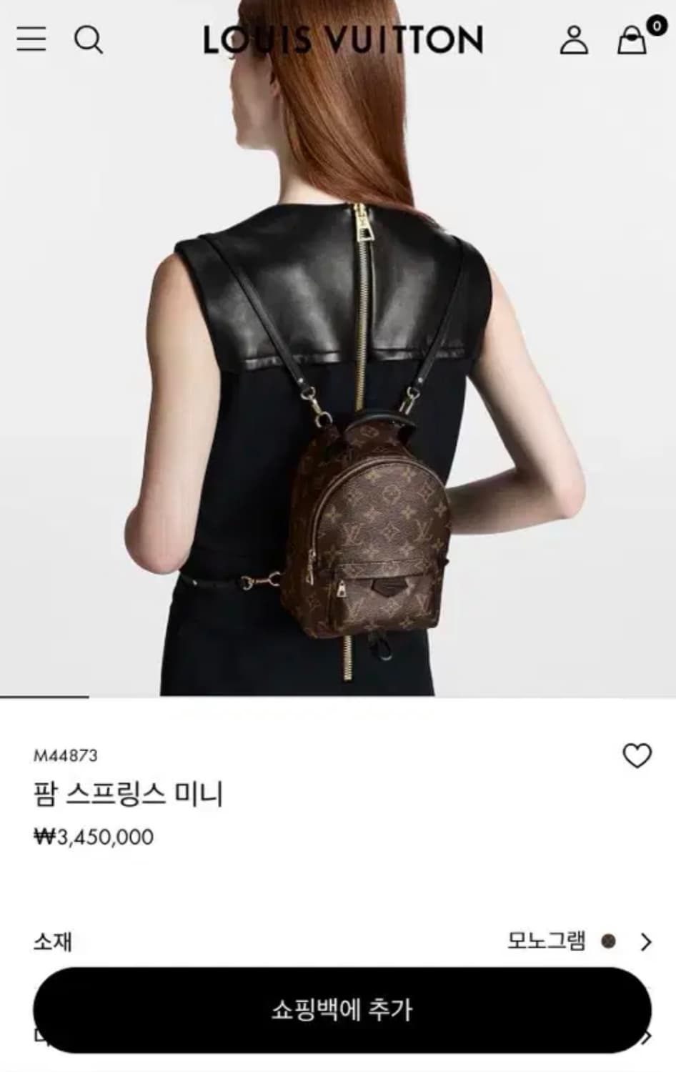 루이비통 팜스프링스 미니 백팩 상품이미지2