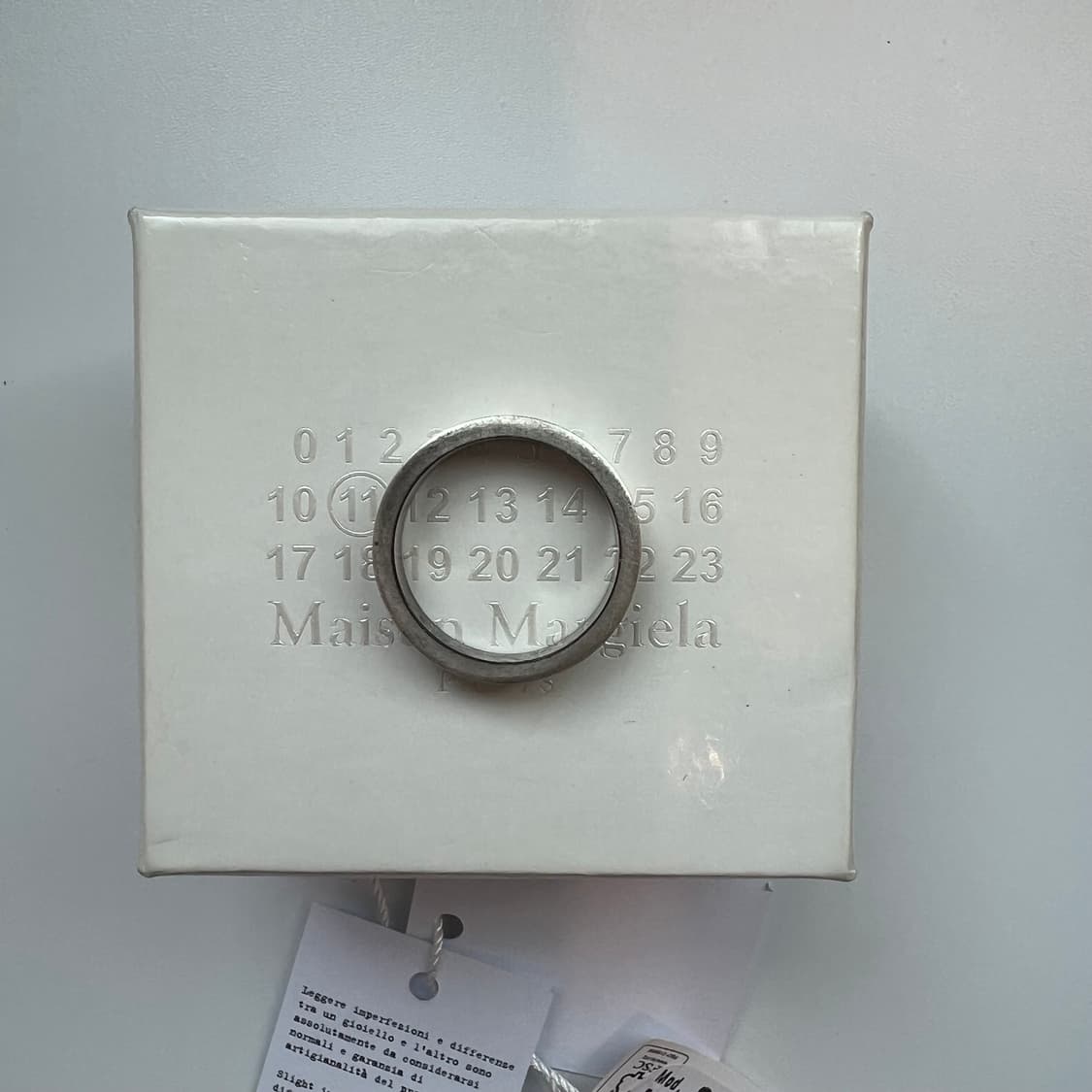 메종마르지엘라 블루 로고 스털링 실버링 8사이즈 상품이미지6