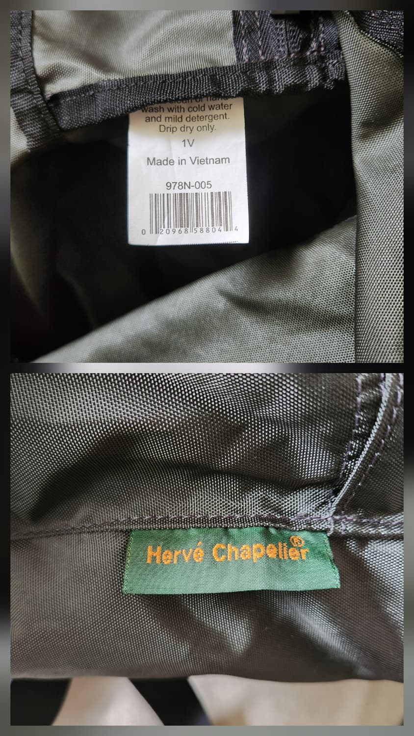 Herve Chapelier 프랑스 에르베 샤플리에 나일론 데이팩 올리브 상품이미지10