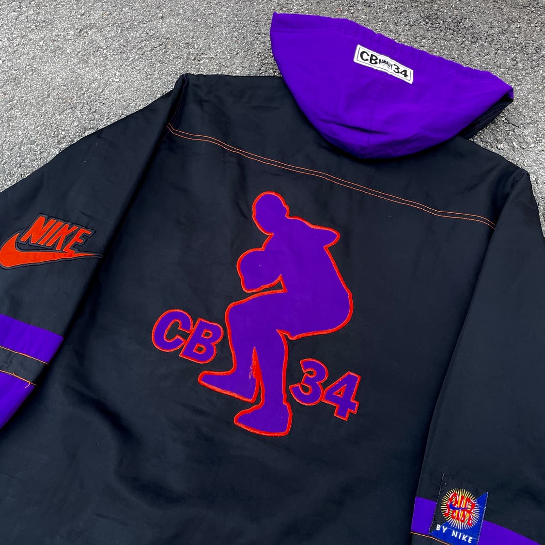 90s 나이키 찰스 바클리 써모라이트 올드스쿨 후드 점퍼 XL 상품이미지2