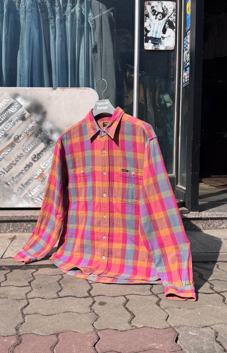 빈티지 oshkosh 체크 플란넬 셔츠 L (608) 상품이미지1