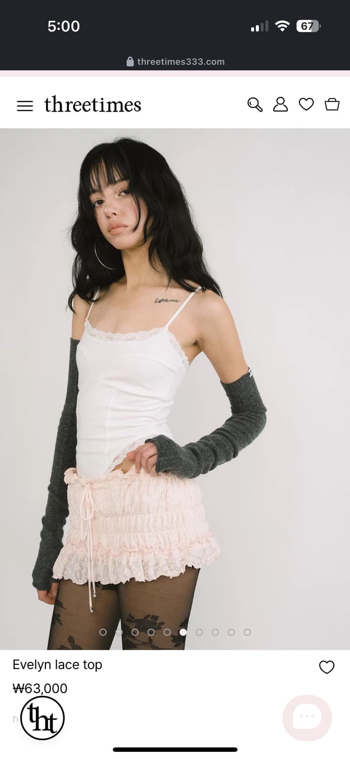쓰리타임즈 레이스 레이스 탑 바디수트 상품이미지6