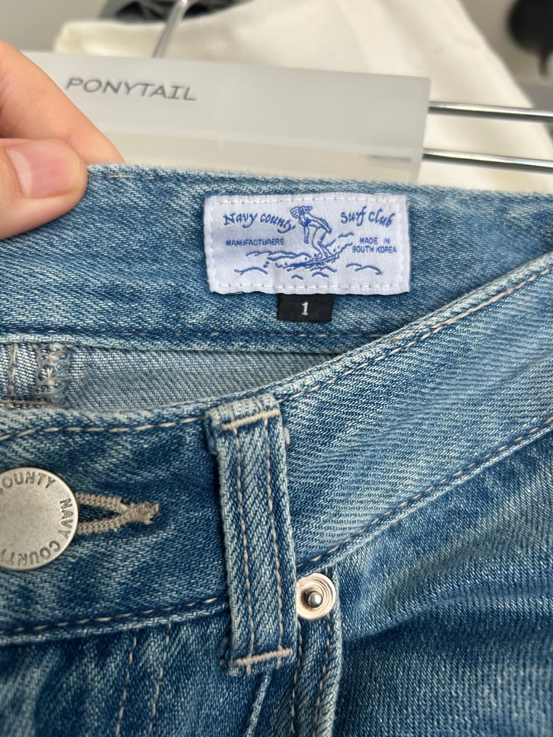 Navy County 일자 와이드핏 데님 상품이미지2