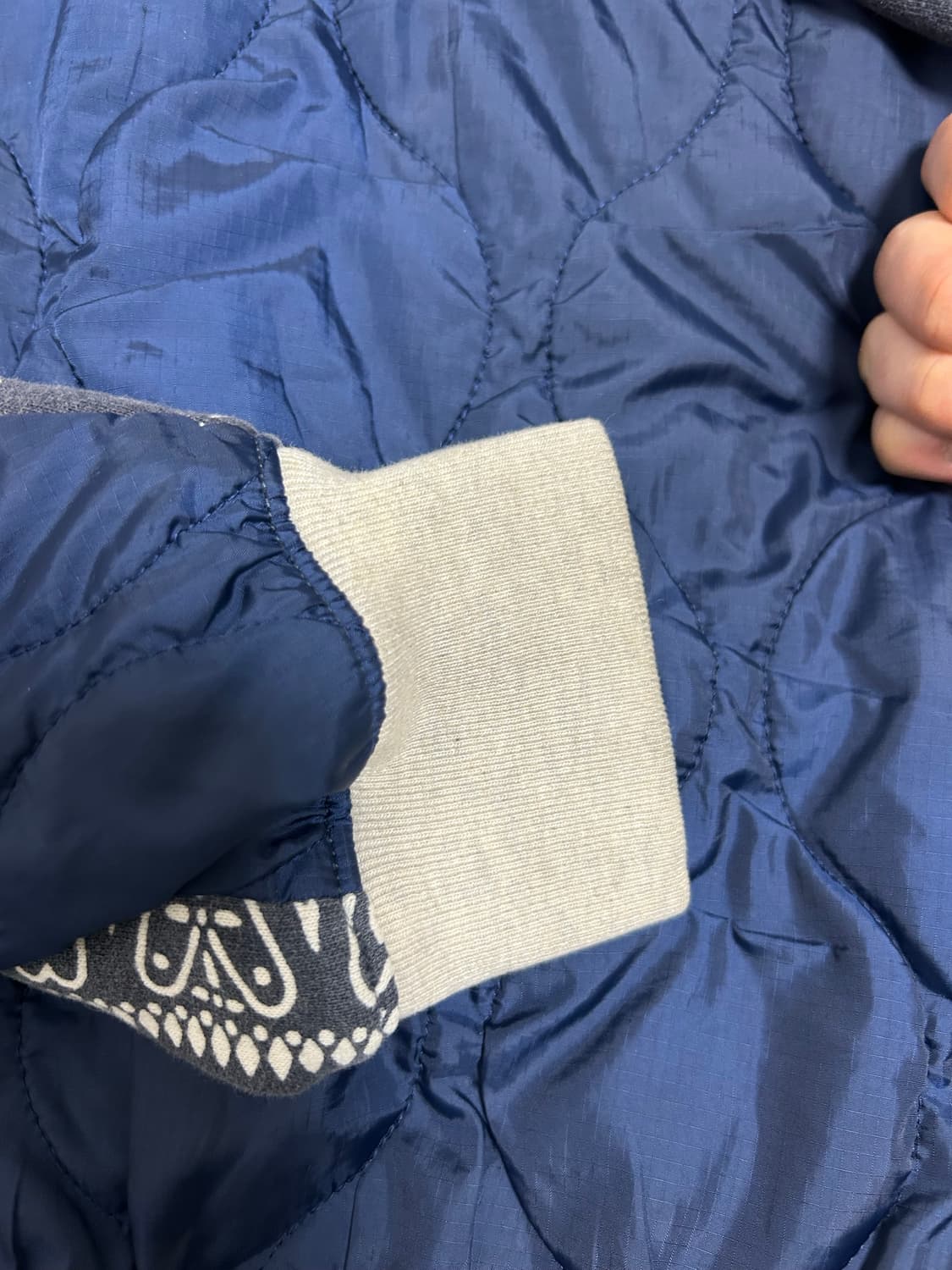 KAPITAL 캐피탈 플리스 반다나 비부악 후드 블루종 블랙 상품이미지6