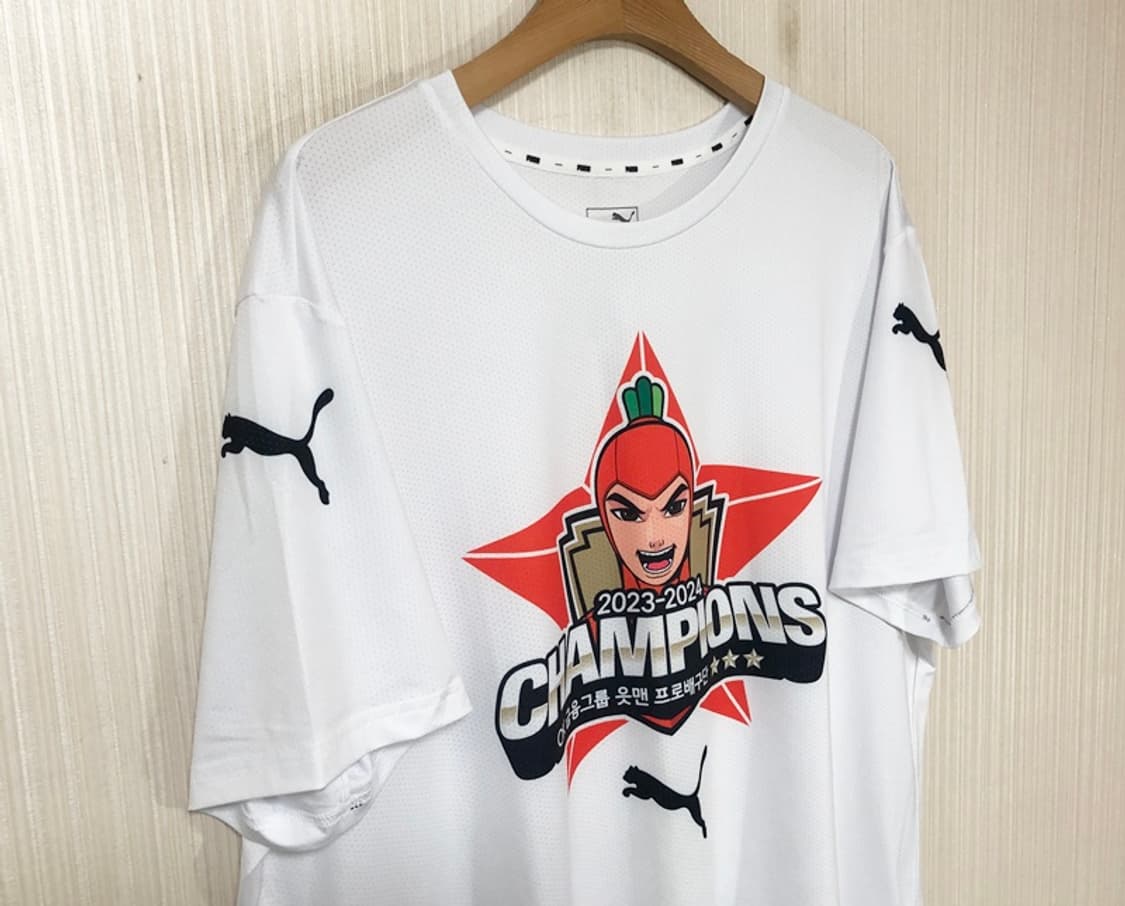 V-리그 푸마 OK금융그룹 읏맨프로배구단 23-24시즌 우승티셔츠 3XL 상품이미지5