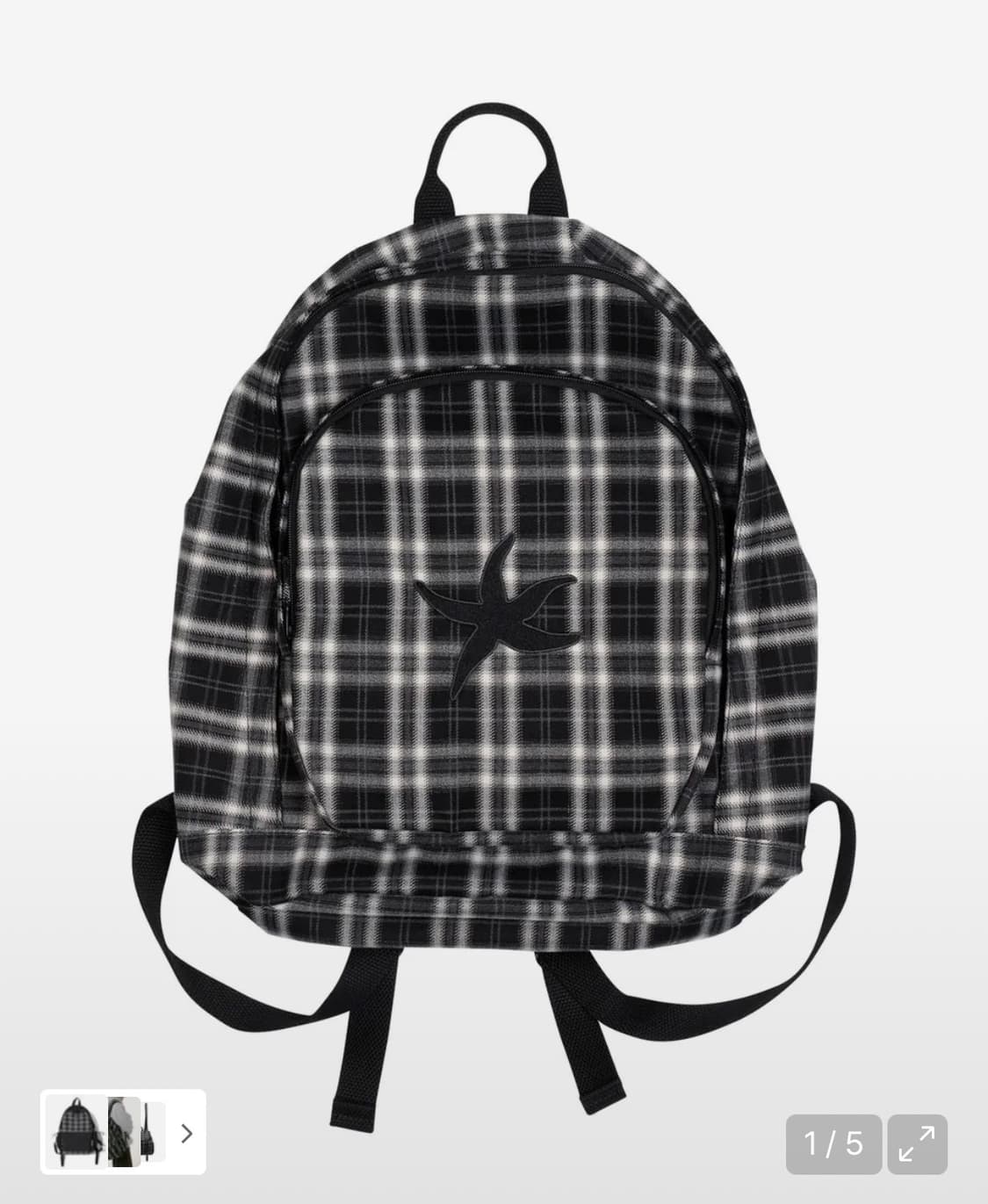 TCM starfish check backpack (black) 상품이미지1