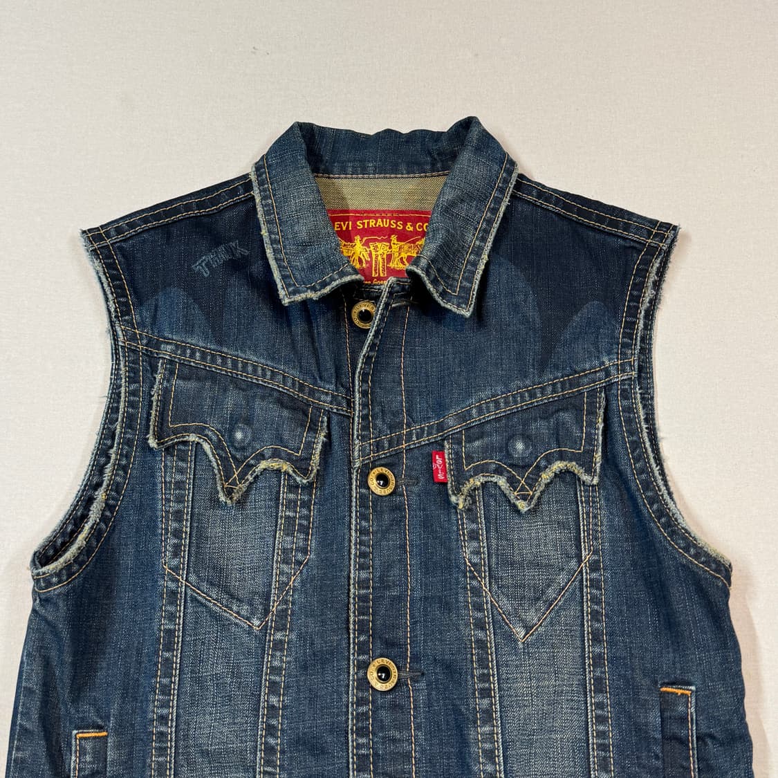 M) 리바이스 청 데님 조끼 베스트 상품이미지3